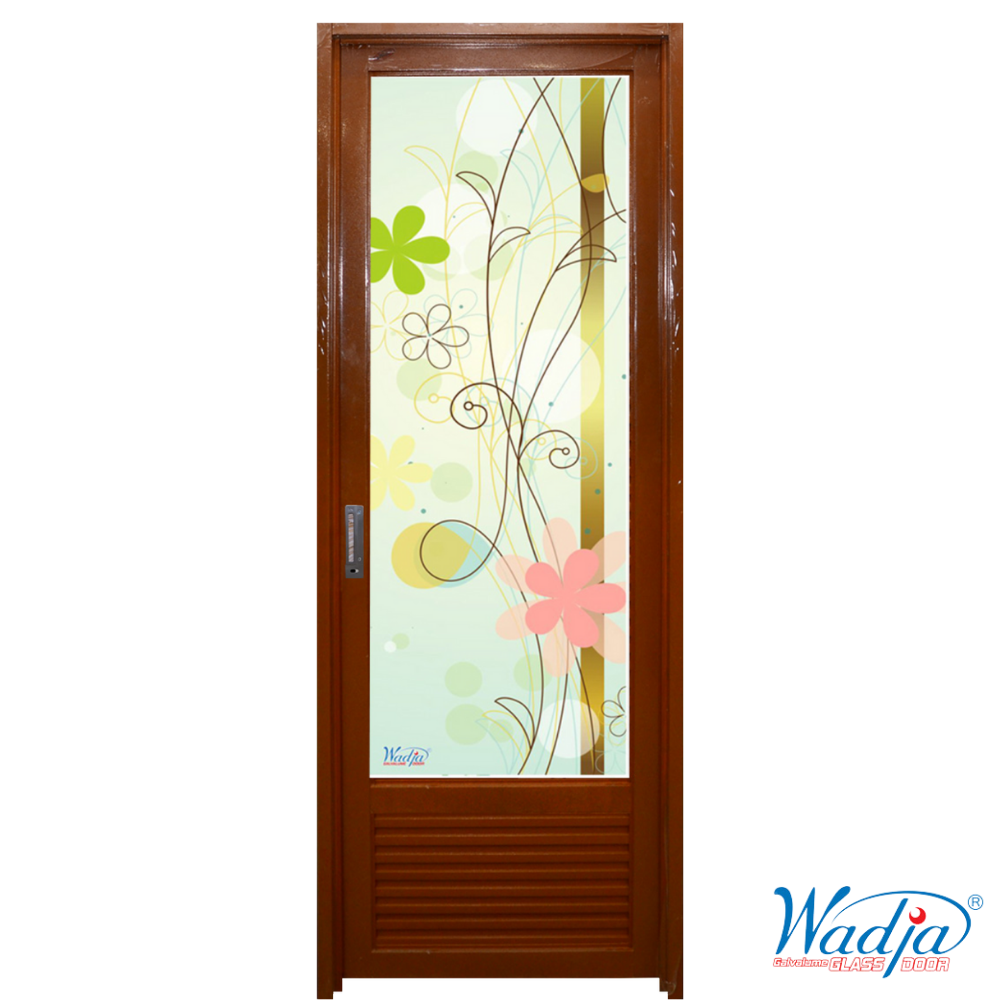 Wadja Glass Door Full Mirror Bathroom Steel Door GDF01