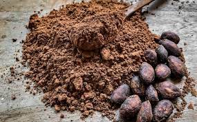 Dark brown cocoa powder
