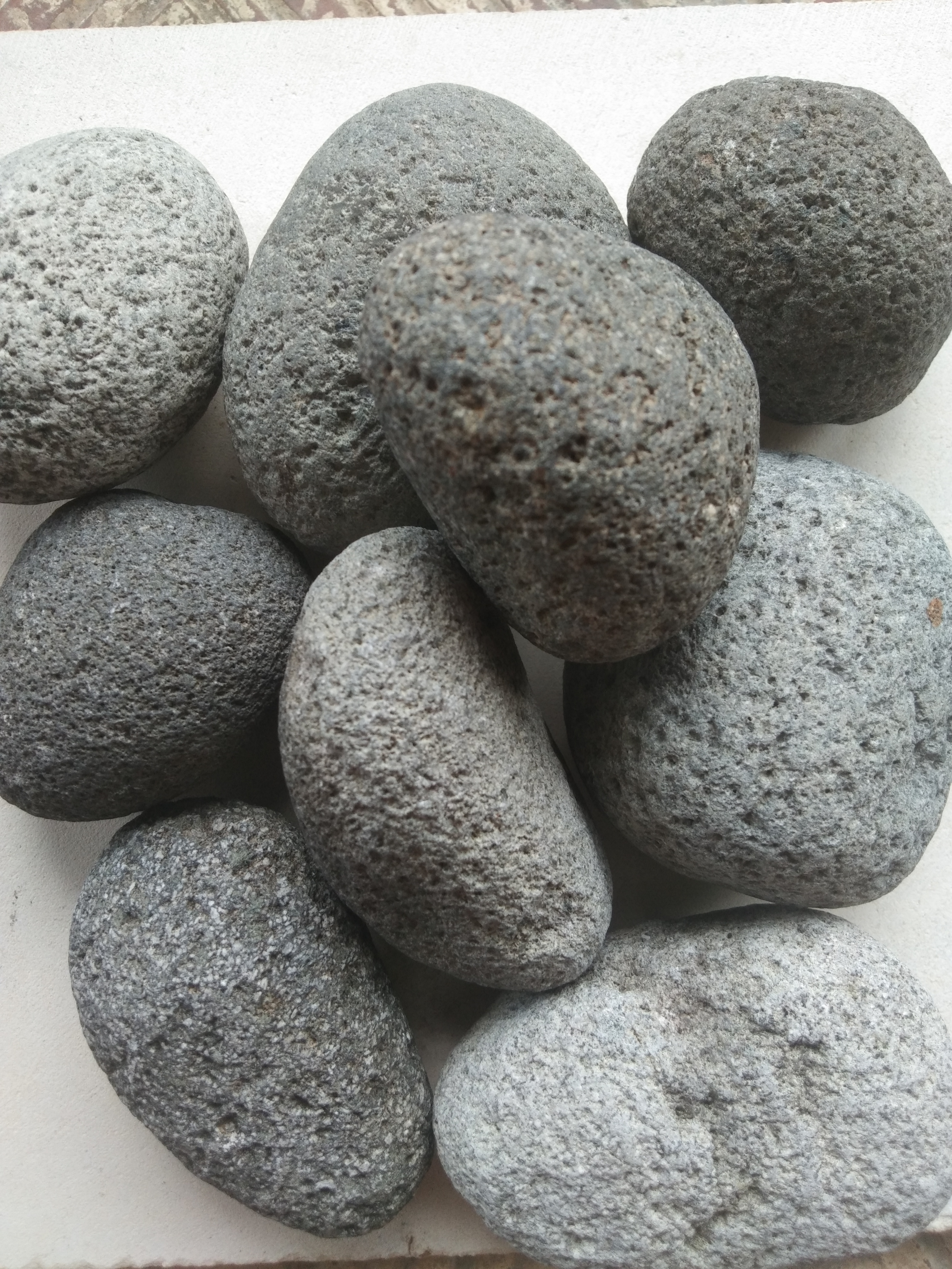 Lava pebbles stone